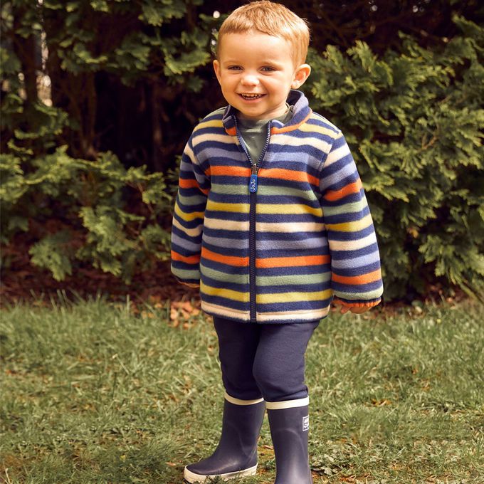 英國 JoJo Maman BeBe - 四合一多功能防水保暖連帽外套-黃色綵帶