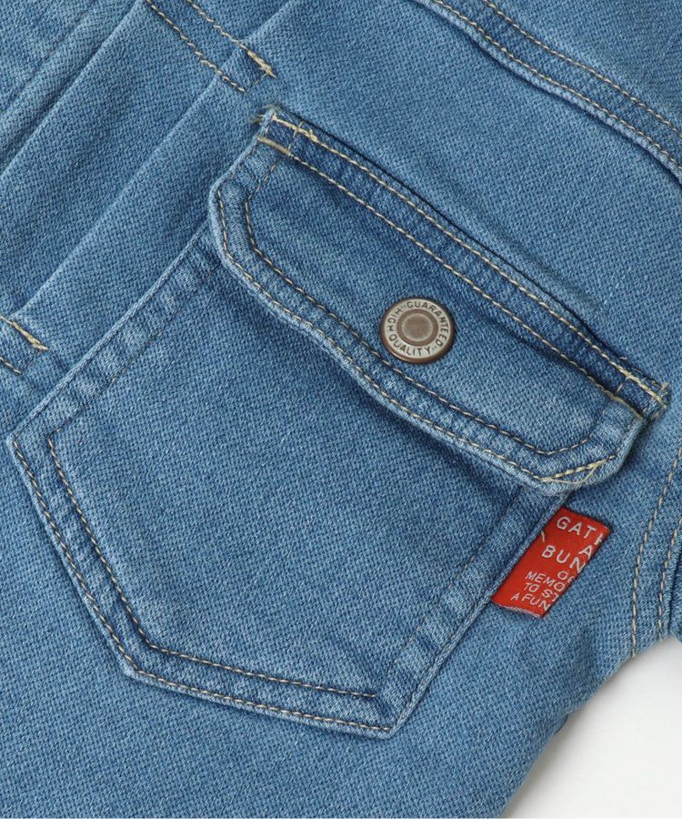 日本 BREEZE - すぽ軽系列 輕盈彈性牛仔外套-淺藍