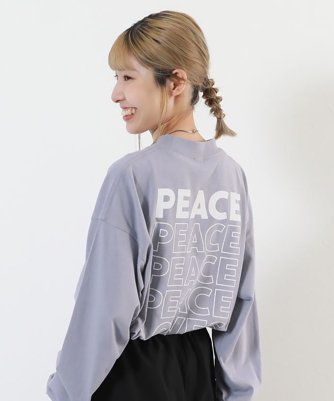 日本 devirock - [大人] 100%棉 定番印花長袖上衣-小熊領巾-濃綠