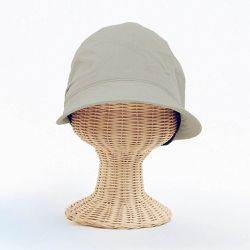 日本 AUBE - UV CUT接觸冷感大帽簷遮陽帽-淺灰