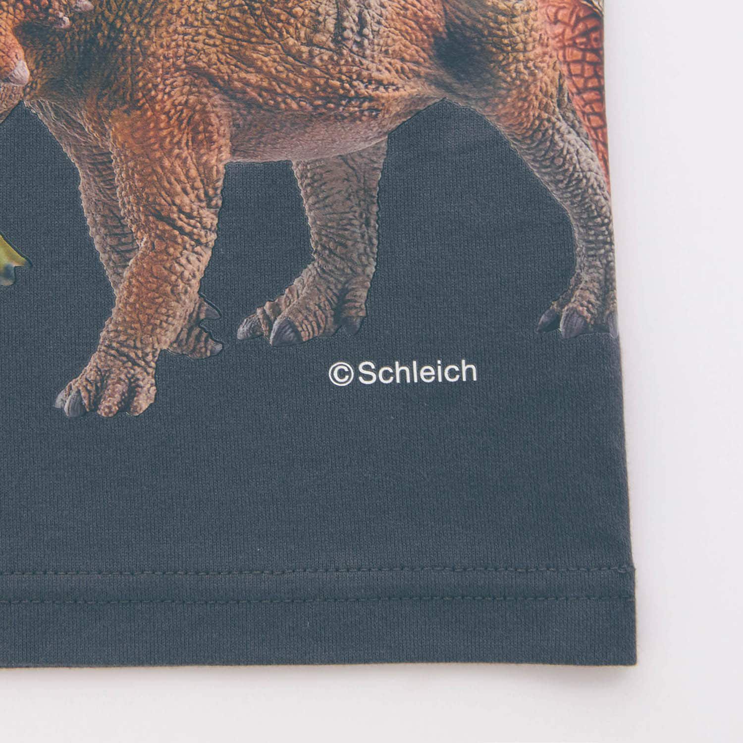 日本千趣會 - Schleich系列 假二件長袖上衣-燕麥x深藍袖