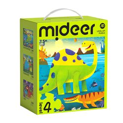 MiDeer - 進階式拼圖-恐龍世界(LEVEL4)，2025新版