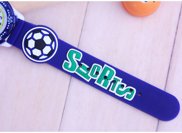 3D立體卡通兒童手錶-可旋轉錶圈-藍色足球