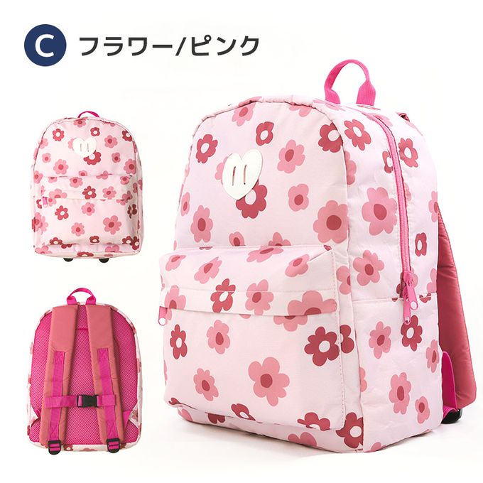 日本 ZOOLAND - [潑水加工]童趣大容量減壓上學背包-冬季兔兔-奶油黃 (35x27x14cm)