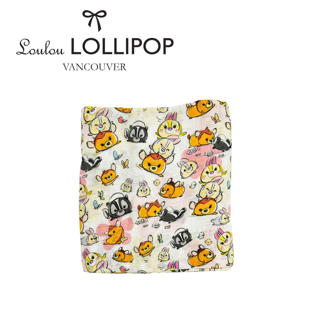 Loulou Lollipop - 迪士尼系列 加拿大竹纖維透氣包巾120x120cm-小鹿斑比 (120x120cm)
