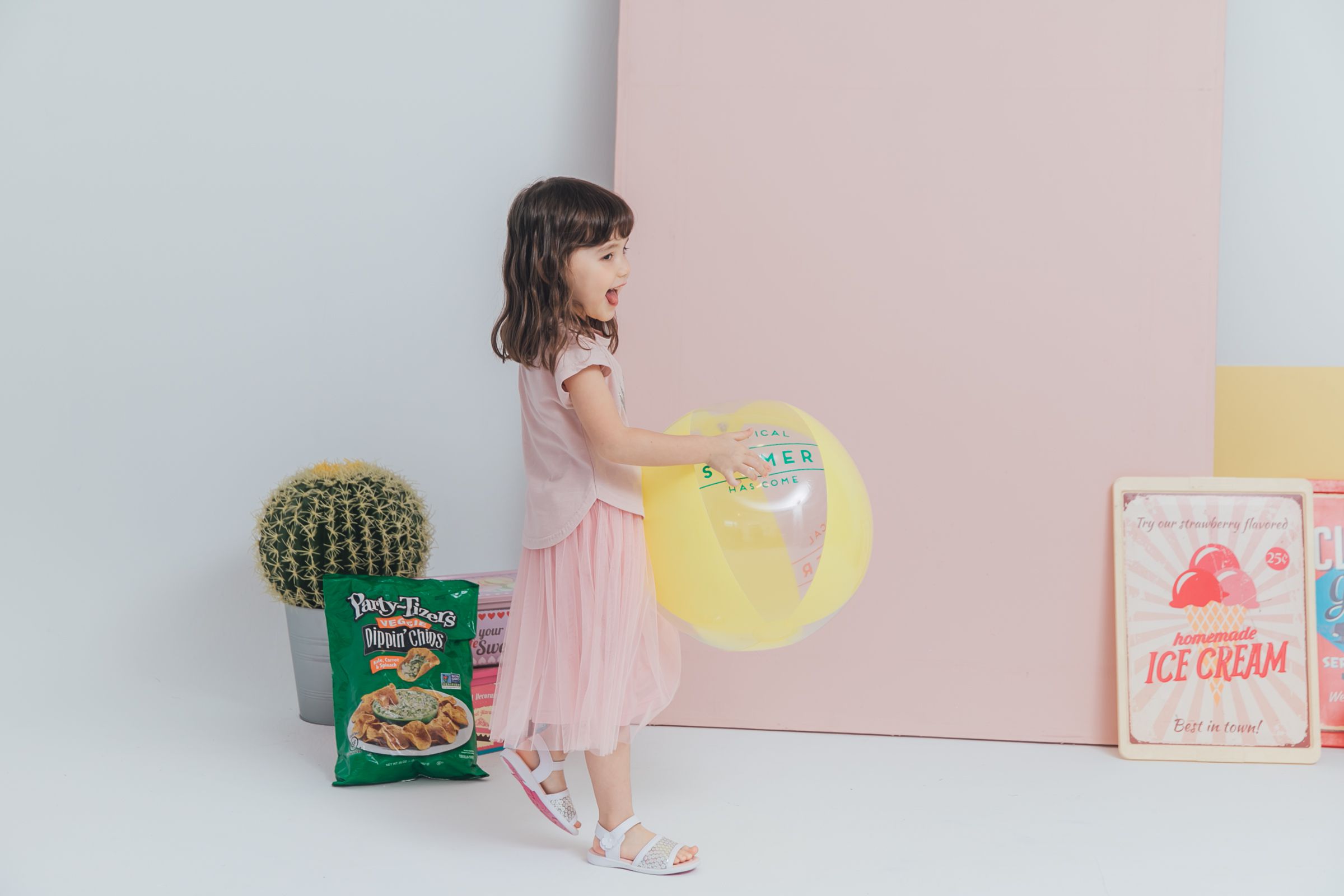 Peachy - 北鼻款*獨家訂製綿柔連身紗裙-細肩帶連身款-蜜桃粉