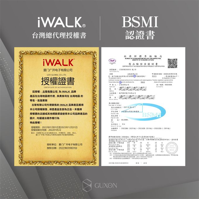 IWALK - iWALK Pro 五代 快充直插式行動電源 4800mAh-錫奶 (Lightning / Type-C 充電頭)-台灣公司貨