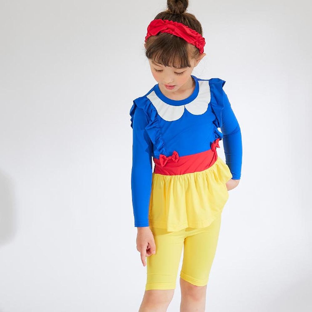韓國 OZKIZ - 公主造型兒童泳裝-兩件組(含髮帶)