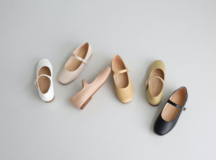 韓國 Dangolunni - 甜美百搭娃娃鞋-黑