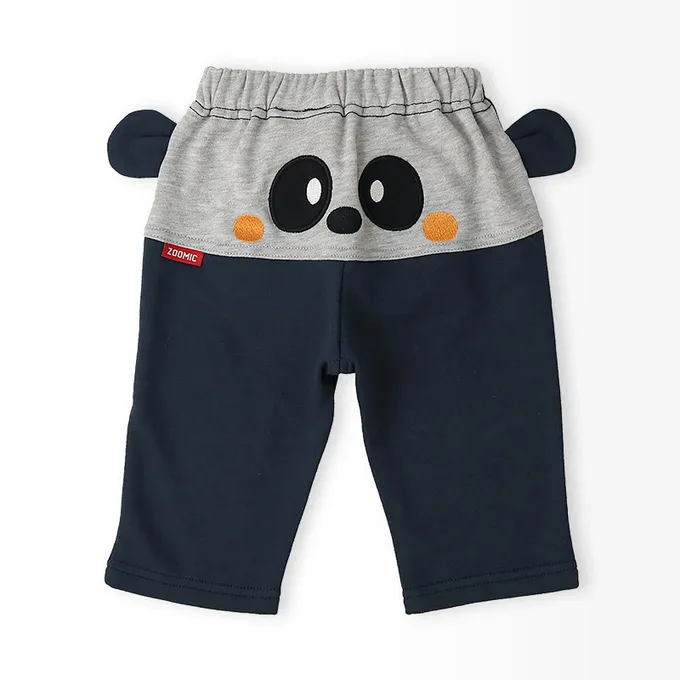 日本 ZOOLAND - 可愛熊耳朵裏毛七分褲-小熊-芥末黃