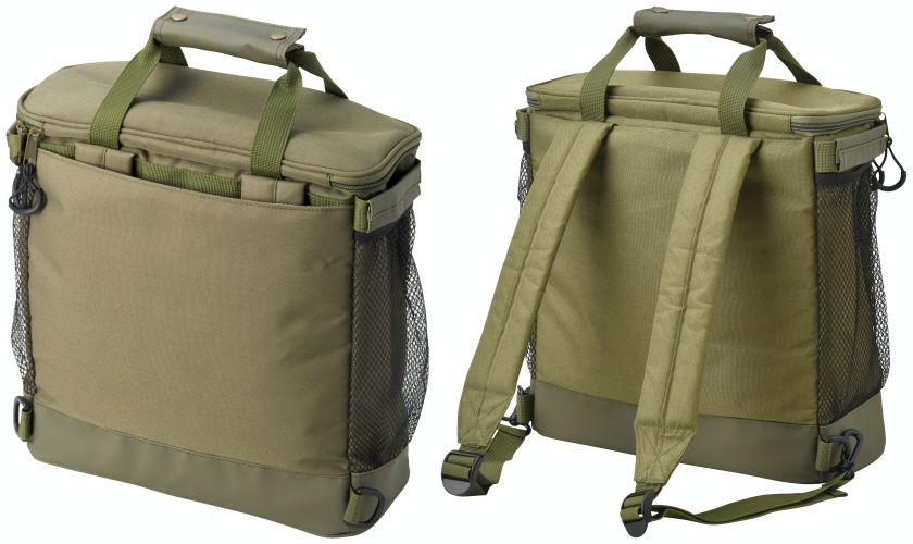 日本 Seto Craft - 露營風 方形保溫保冷提袋/後背包(附隔層*2)-黑 (L(30x12x30cm))-10L