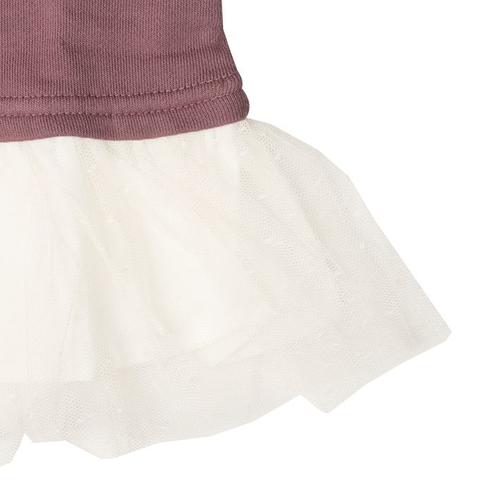 akachan honpo - 休閒上衣-下擺拼接-紫色