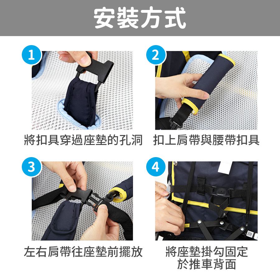 韓國 GIO Pillow - ICE SEAT 超透氣推車/汽座專用涼爽座墊-花色款-A型(褲型)-水手熊藍