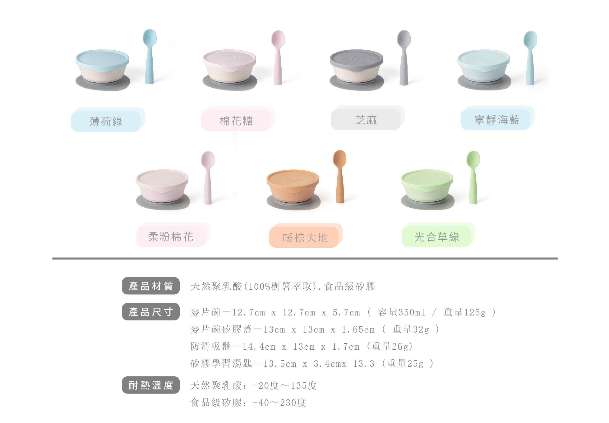 美國Miniware - 天然聚乳酸新生寶寶組 - 香草薄荷