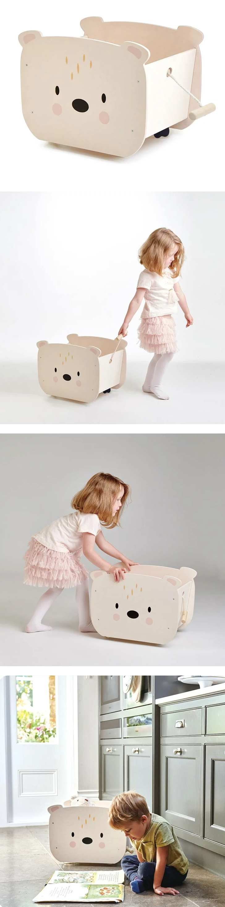 美國 Tender Leaf - 北歐雪熊手拉置物車