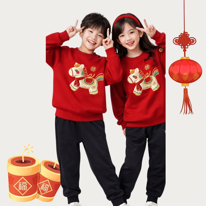 過年拜年喜氣馬到成功衛衣