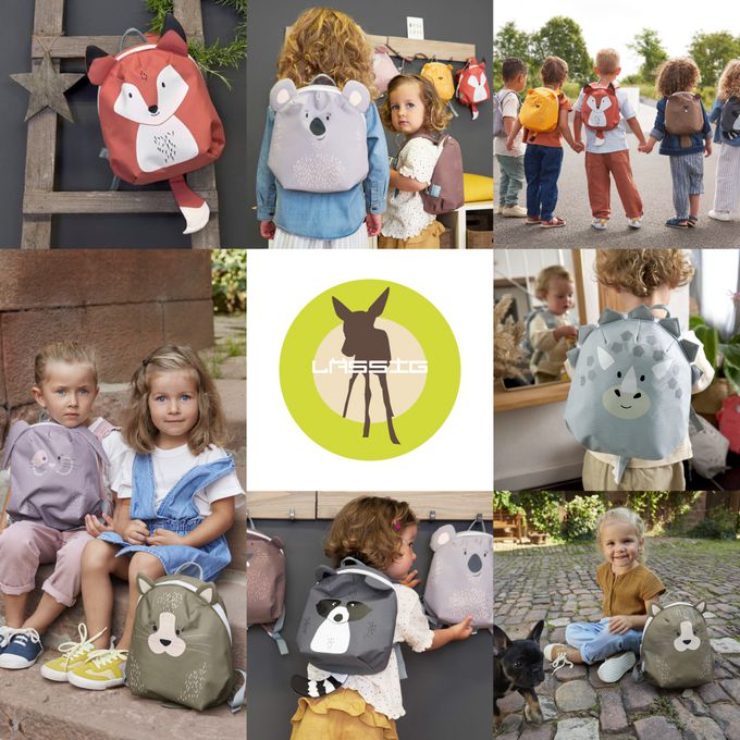 德國 Lassig - 兒童動物造型後背包-浣熊