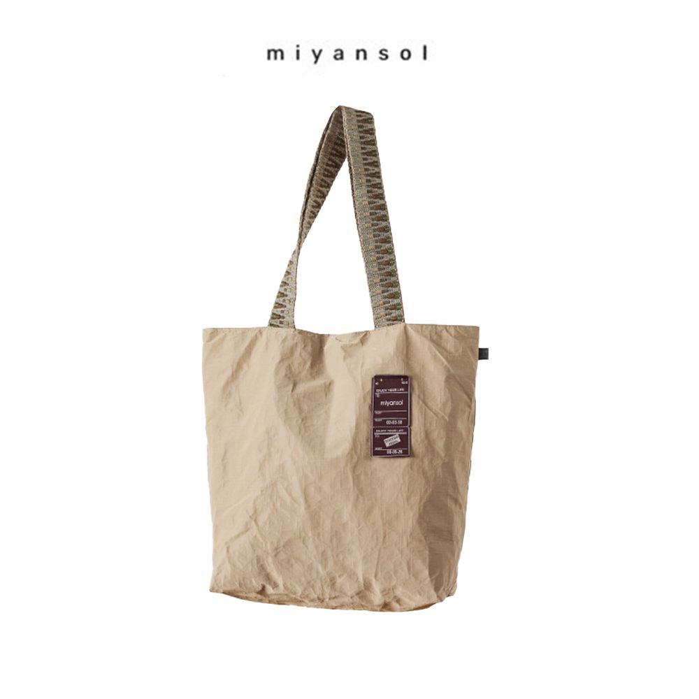 韓國皺皺托特包-可可布丁