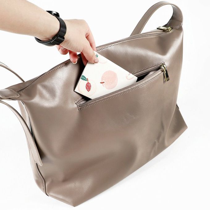 日本 LIZDAYS - 柔滑簡約百搭大容量側背包-(可裝A4)-焦糖橘 (36x30.5cm)