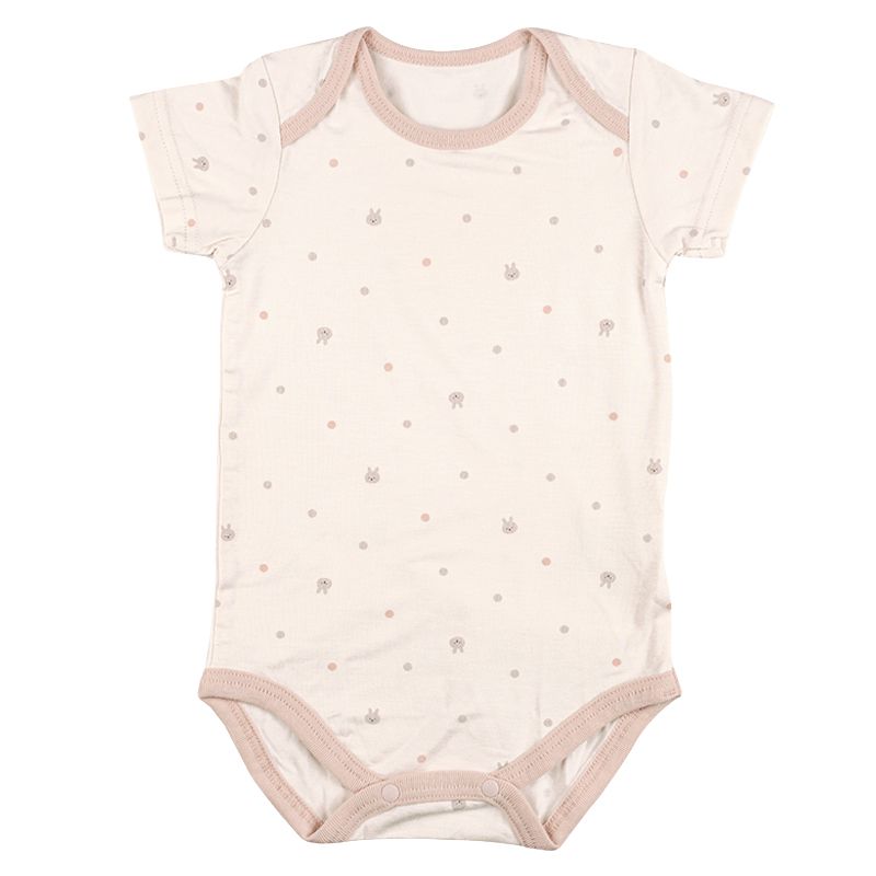 akachan honpo - 短袖套頭式舒適包屁衣-粉紅色