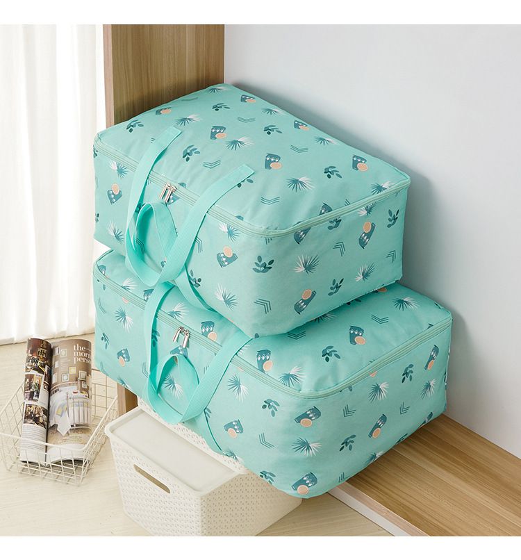 防潮防水棉被/衣物收納袋-樹林-藍色