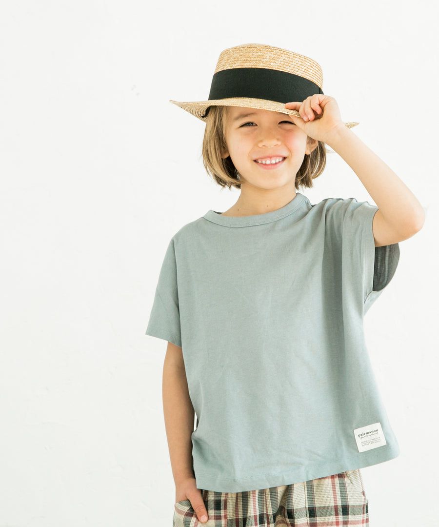 日本 PAIRMANON - 100%柔棉 素面短T(孩子)-粉