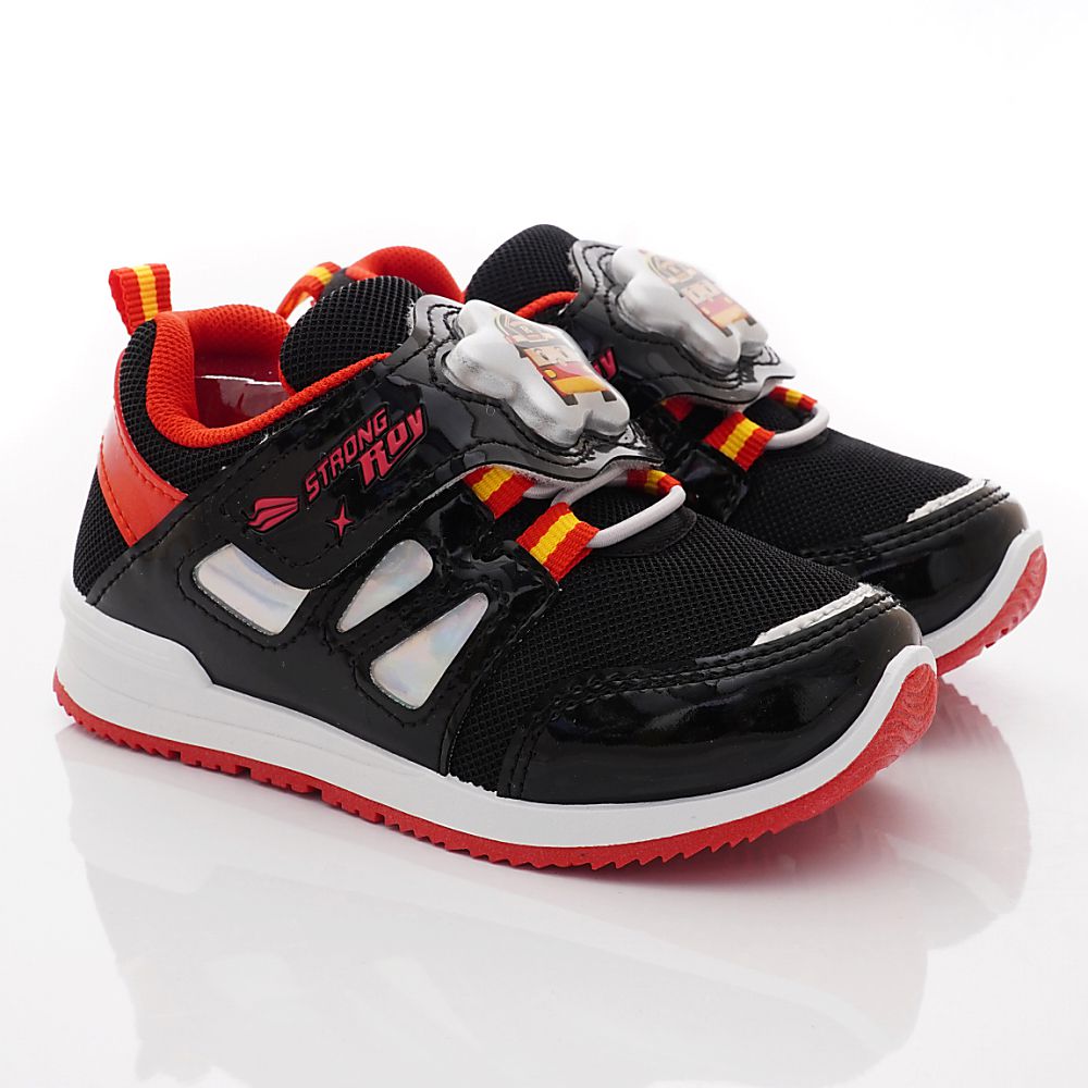 POLI 波力救援小英雄 - 台灣製POLI電燈運動鞋(中小童段)-運動鞋-黑紅