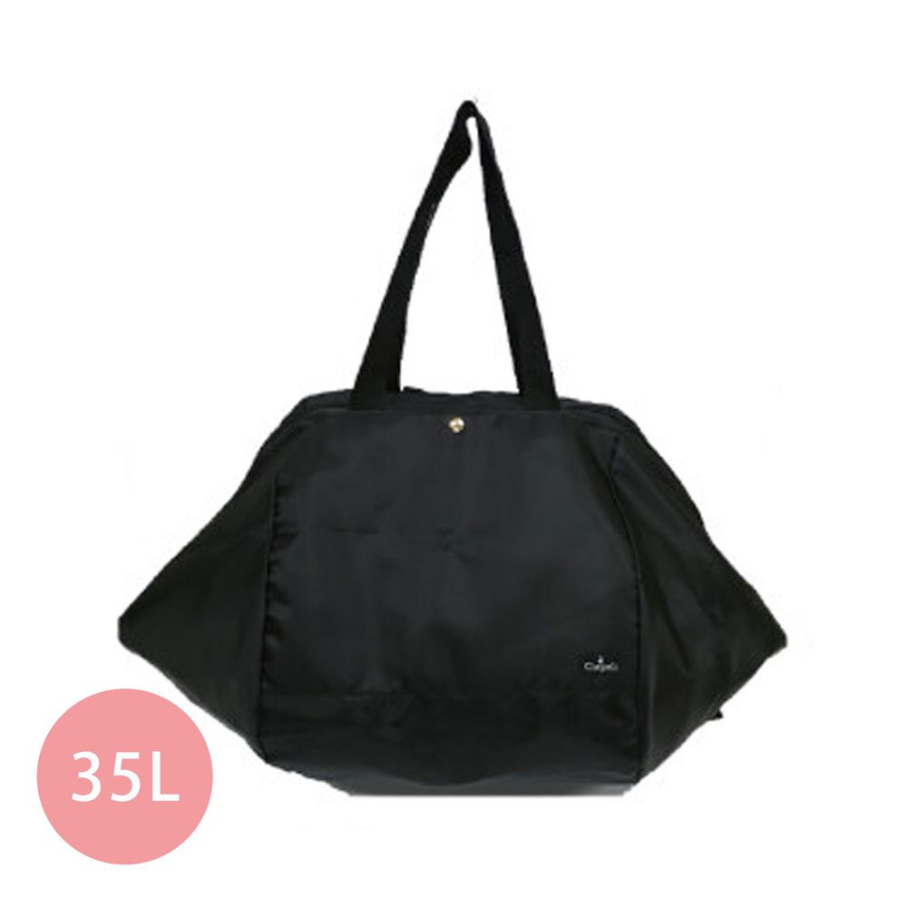 日本 Chepeli - 超大容量保冷購物袋/背包(可套購物籃)-時尚黑-35L/耐重15kg