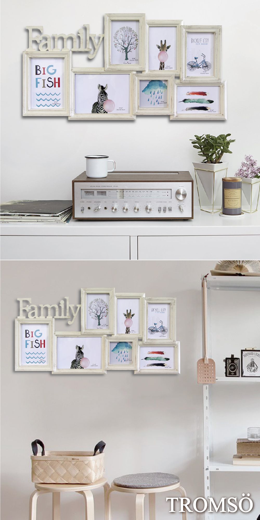 TROMSO - 北歐刷木紋Family 7框組