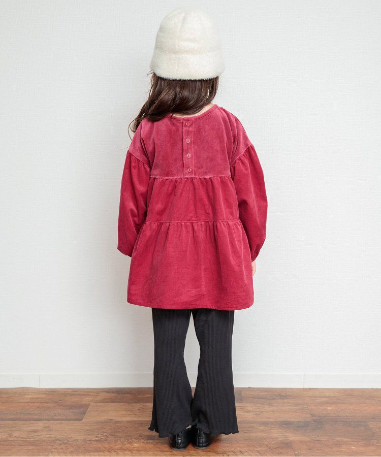 日本 BREEZE - 羅紋木耳時髦開叉長褲-象牙白