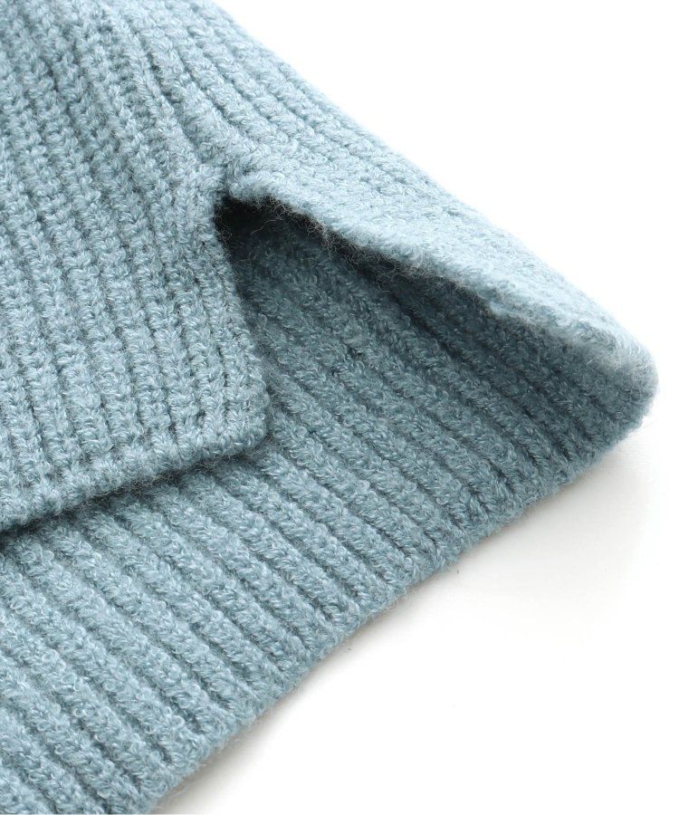 日本 BREEZE - 撞色滾邊落肩針織毛衣-粉x杏