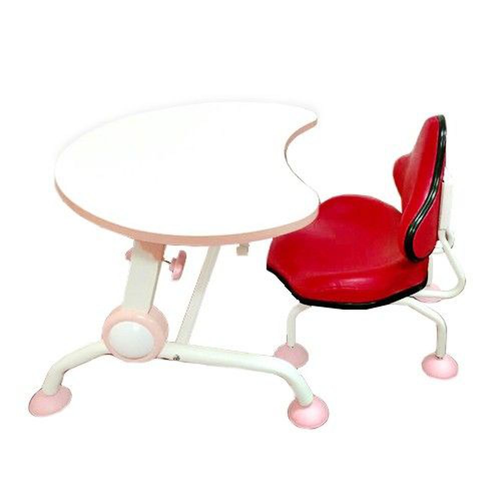 第一博士 - 月亮書桌組 (1桌+1椅)-粉紅