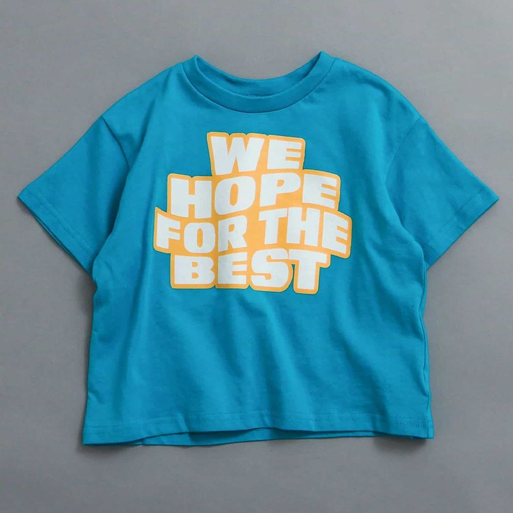 簡約帥氣logo短袖上衣-BEST-土耳其藍