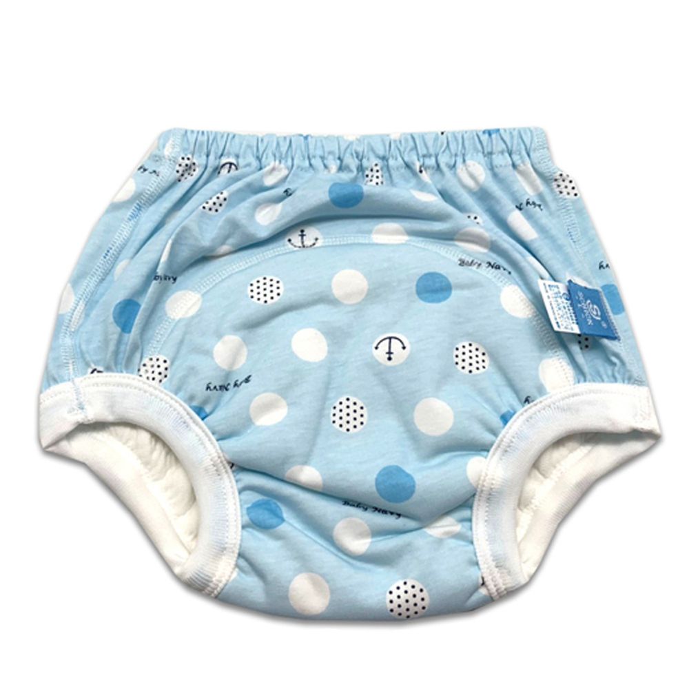 MIT台灣製 - 嬰幼兒學步褲(學習褲)-點點藍