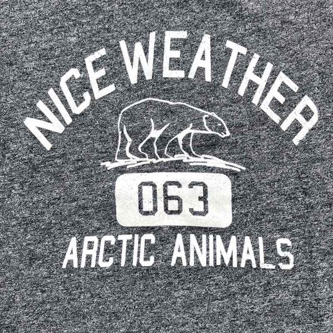 akachan honpo - T恤-英文字母-灰色