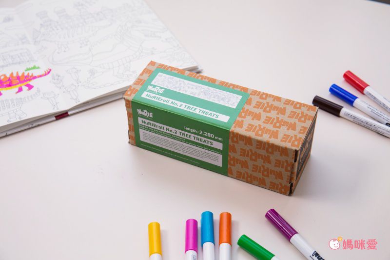 日本 NuRIE - 日本製 創意著色大型塗鴉紙(捲式)-TREE TREATS (18x228cm)