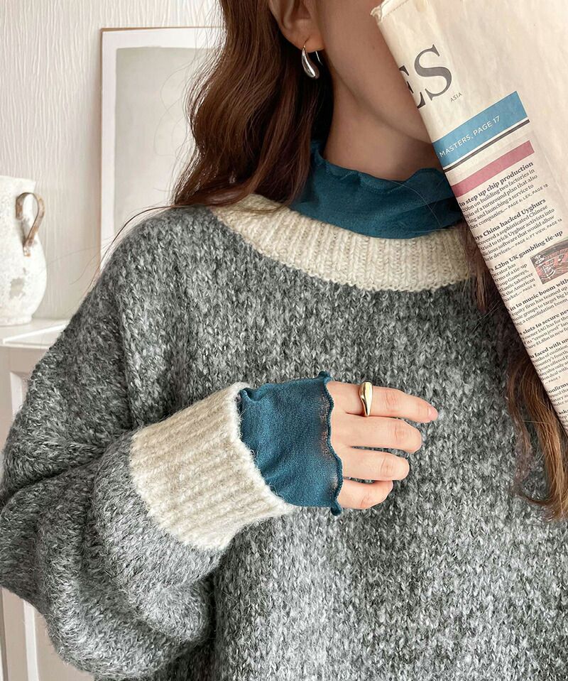 日本 Classical Elf - Java聯名 前後穿2Way針織上衣-紅