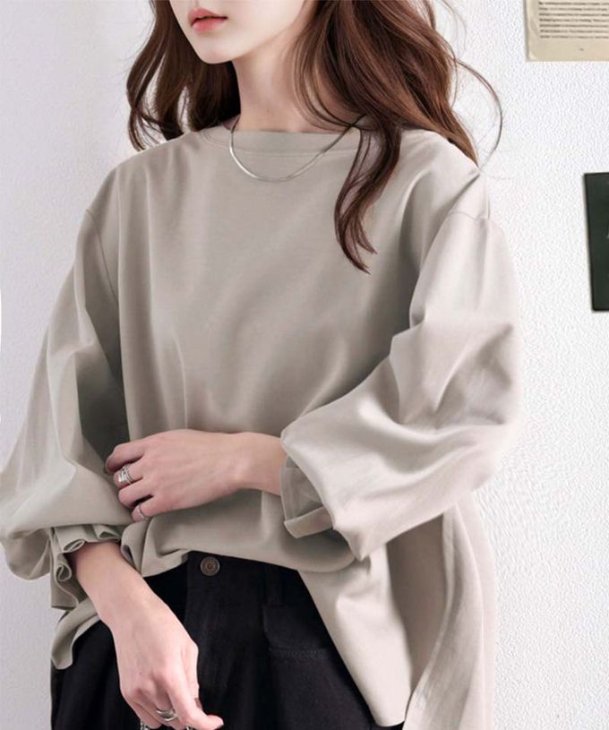 日本 Classical Elf - 100%棉 船領顯瘦糖果袖上衣-奶油白