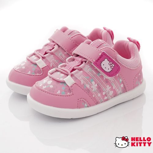 hello kitty 小花輕量軟Q鞋墊款(小童段)-休閒鞋-粉