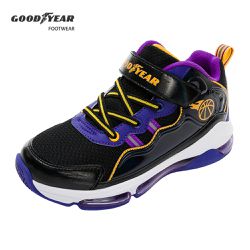 GOODYEAR - 固特異 雷幻戰神III 童鞋 緩震氣墊運動鞋 GAKR38720-緩震氣墊-黑紫-22~25cm
