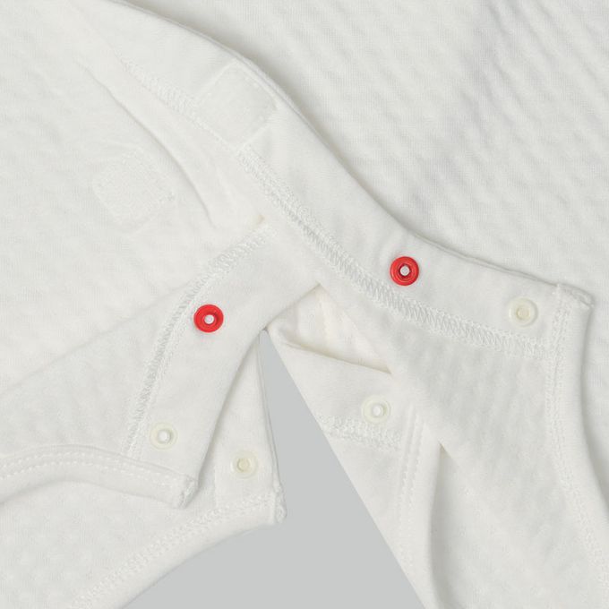 akachan honpo - 長袖舒適連身衣-米白色 (50~60cm)