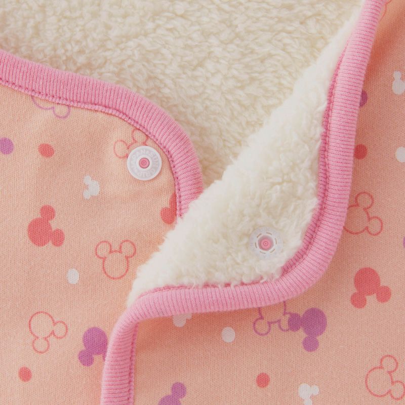 日本千趣會 - 迪士尼 刷毛保暖防踢被/背心-滿版米奇-深灰