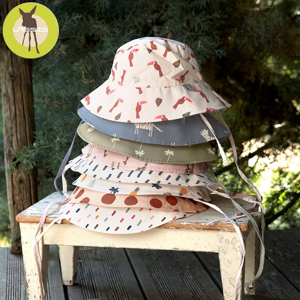 德國 Lassig - 嬰幼兒抗UV海灘遮陽帽-繽紛紙花