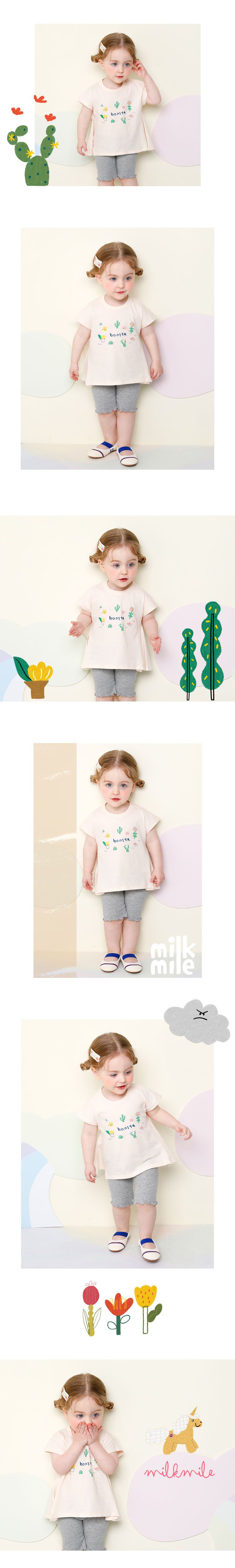 韓國 milk mile - 仙人掌上衣-象牙白