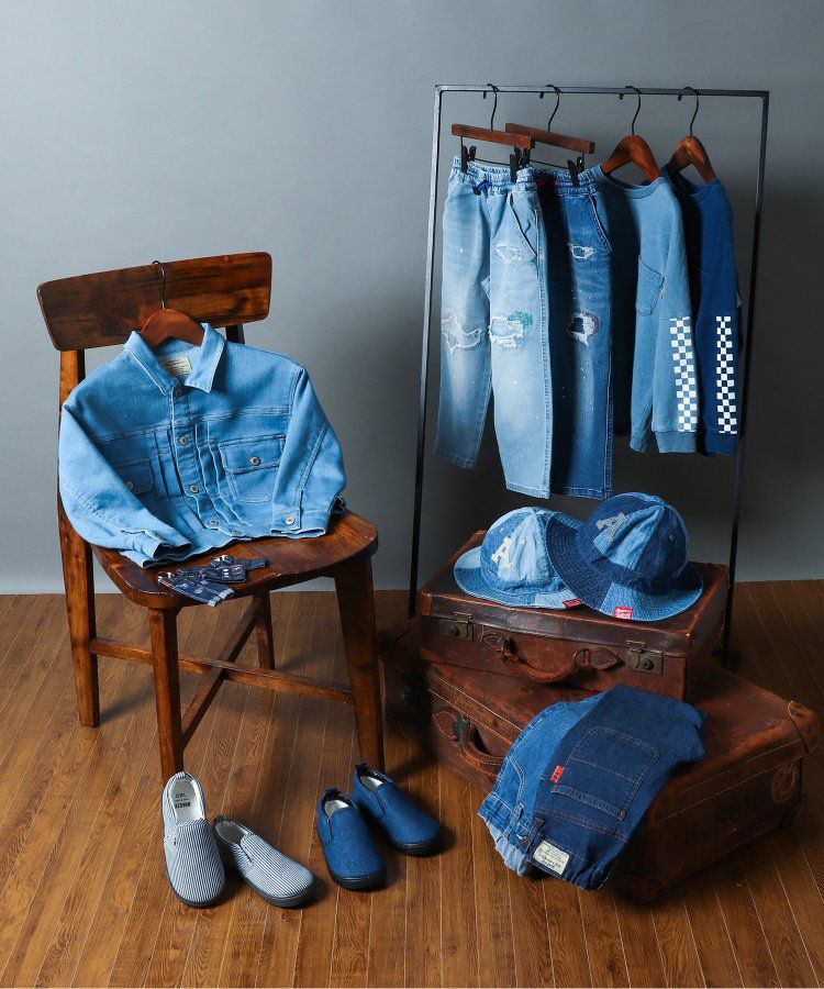 日本 BREEZE - すぽ軽系列 輕盈彈性牛仔外套-淺藍