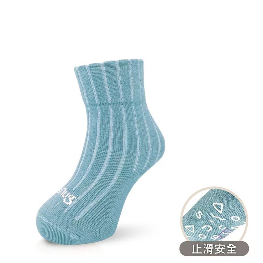 棉質中筒兒童除臭襪子 2雙組 - 馬卡藍-(健康機能止滑棉襪台灣製)