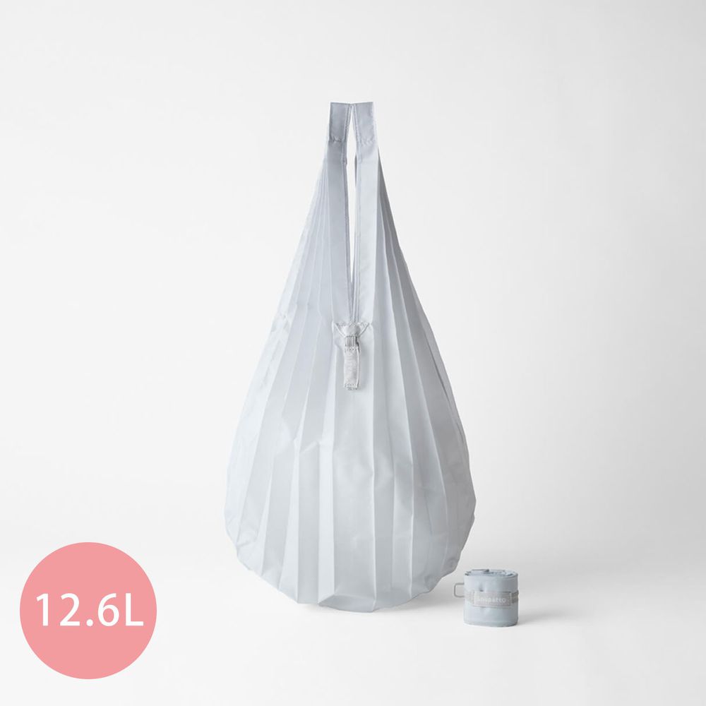 日本 MARNA - Shupatto 秒收摺疊購物袋-Drop水滴輕薄款-冰河灰 (S(25x50cm))-耐重 5kg / 12.6L
