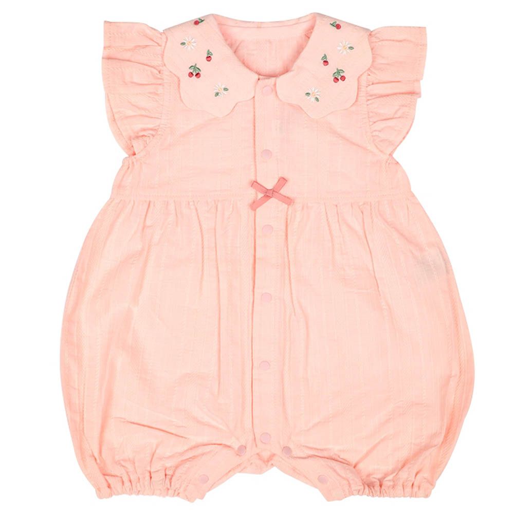 短袖兔裝-平織-粉紅色