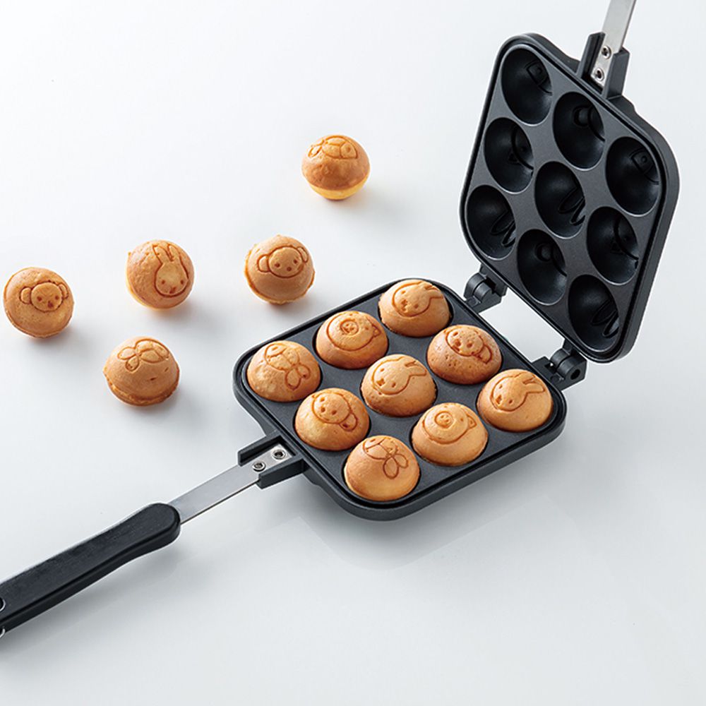 日本 SKATER - 雞蛋糕、章魚燒烤盤-米菲兔