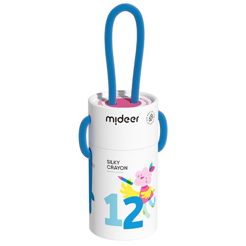 MiDeer - 可洗式速乾絲綢蠟筆(12色)
